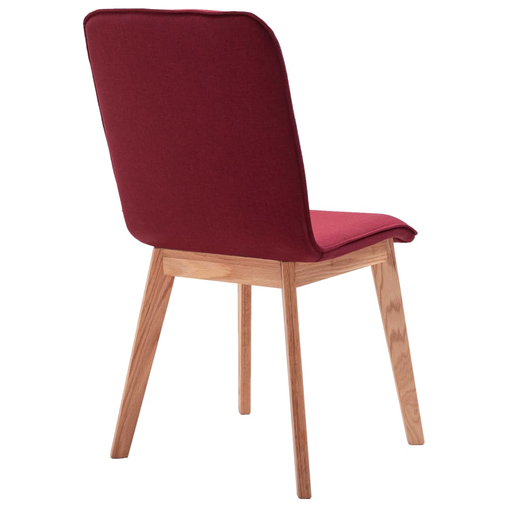 Dining Chairs 4 pcs Red Fabric