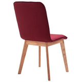 Dining Chairs 4 pcs Red Fabric