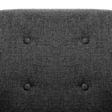 Dining Chairs 2 pcs Dark Grey Fabric and Solid Oak Wood - Close-Up Angle