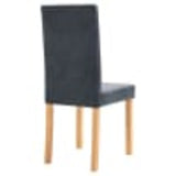 Dining Chairs 2 pcs Grey Faux Suede Leather - 45-Degree Angle