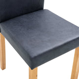 Dining Chairs 2 pcs Grey Faux Suede Leather - Close-Up Angle