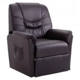 Reclining Chair Brown Faux Leather
