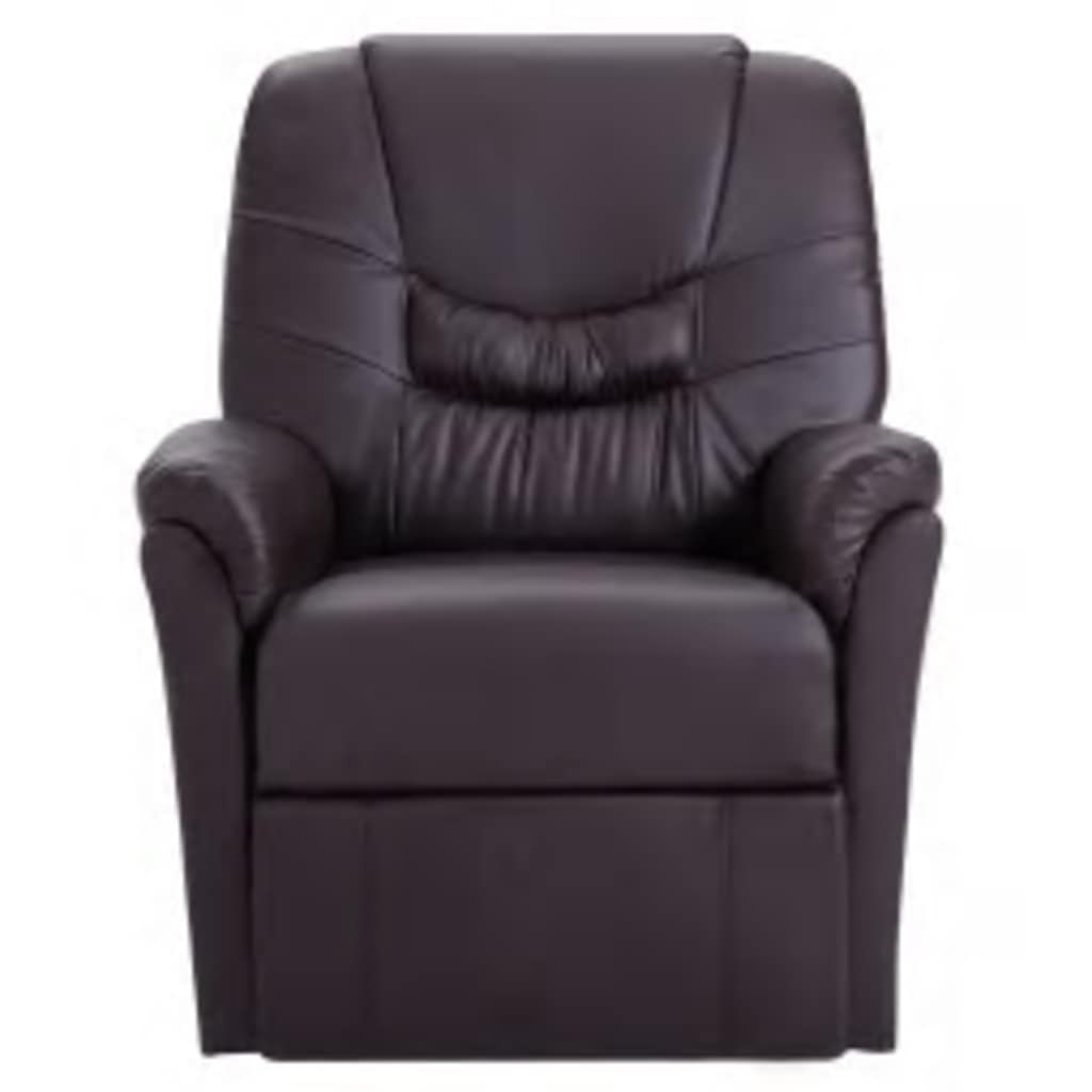 Reclining Chair Brown Faux Leather