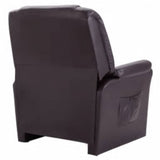 Reclining Chair Brown Faux Leather - Top-Down View
