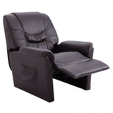 Reclining Chair Brown Faux Leather
