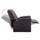 Reclining Chair Brown Faux Leather
