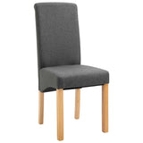 Dining Chairs 2 pcs Grey Fabric - Side View