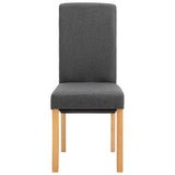 Dining Chairs 4 pcs Grey Fabric - Top-Down View
