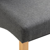 Dining Chairs 4 pcs Grey Fabric - Low Angle