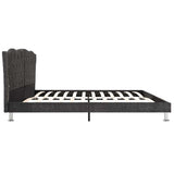 Bed Frame without Mattress Dark Grey Fabric 137x187 cm Double - Top-Down View