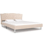 Bed Frame without Mattress Linen Fabric 137x187 cm Double