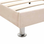 Bed Frame without Mattress Linen Fabric 137x187 cm Double