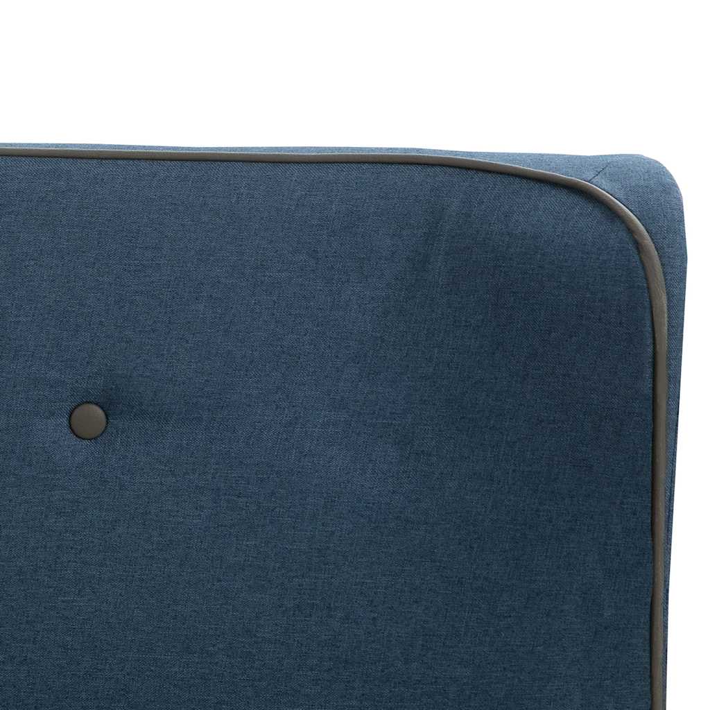 Bed Frame without Mattress Blue Fabric 137x187 cm Double
