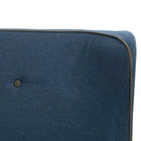 Bed Frame without Mattress Blue Fabric 137x187 cm Double
