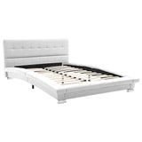 Bed Frame without Mattress White 106x203 cm King Single - Front View