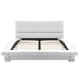 Bed Frame without Mattress White 106x203 cm King Single