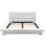 Bed Frame without Mattress White 106x203 cm King Single