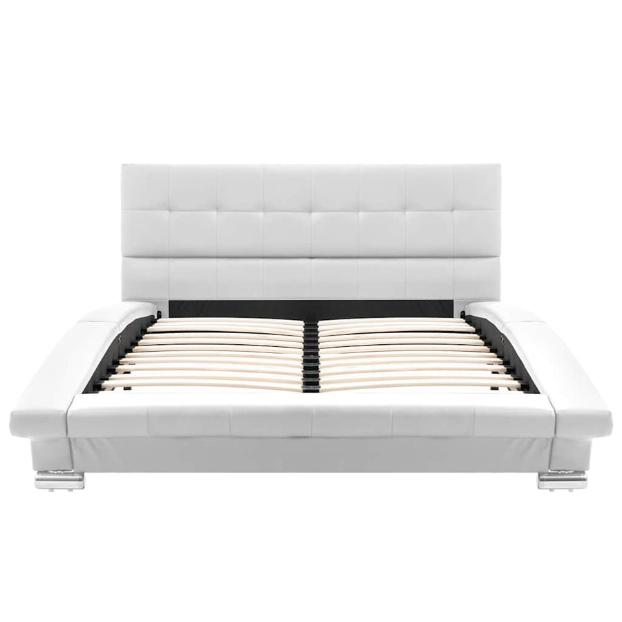 Bed Frame without Mattress White 106x203 cm King Single