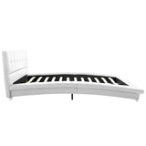 Bed Frame without Mattress White 106x203 cm King Single - Top-Down View