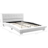 Bed Frame without Mattress White 106x203 cm King Single