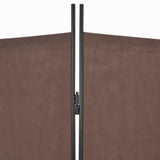 4-Panel Room Divider Brown 160x180 cm