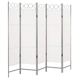 5-Panel Room Divider White 200x180 cm