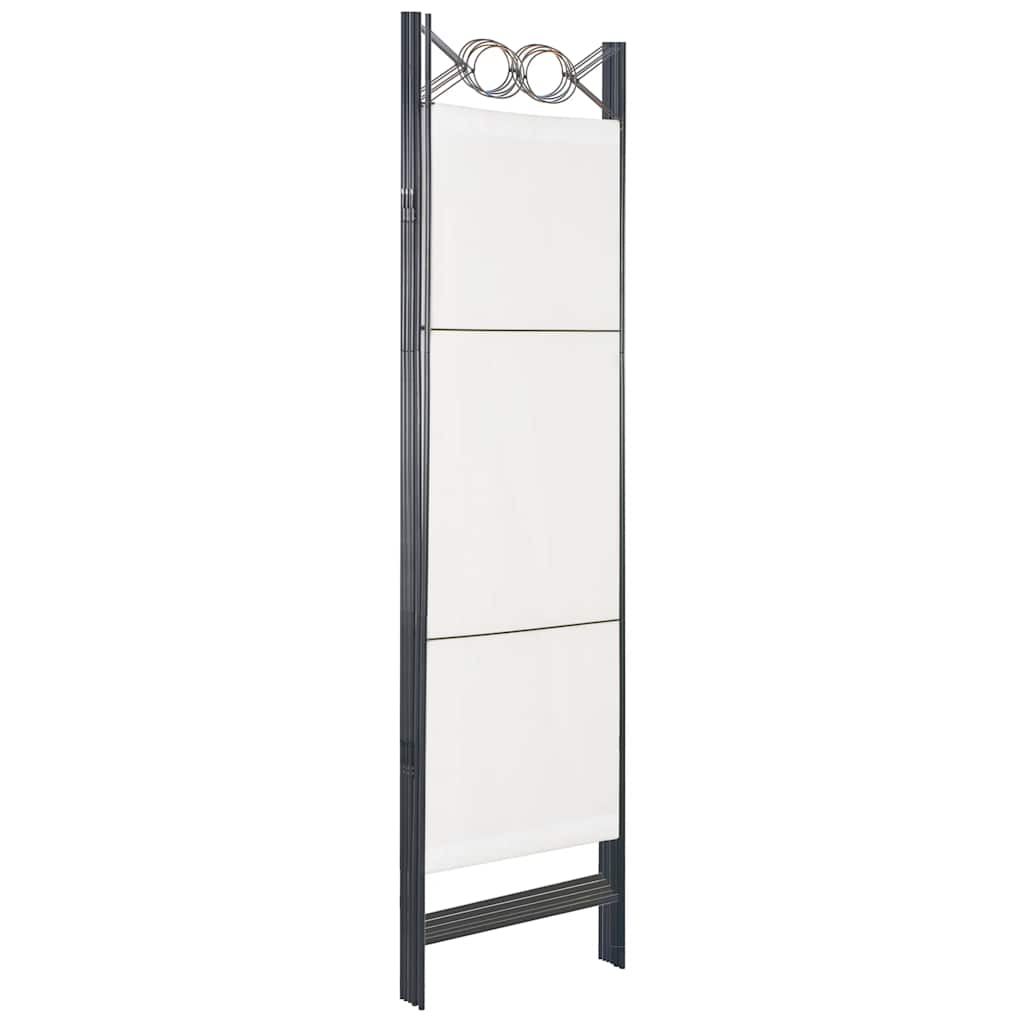 5-Panel Room Divider White 200x180 cm
