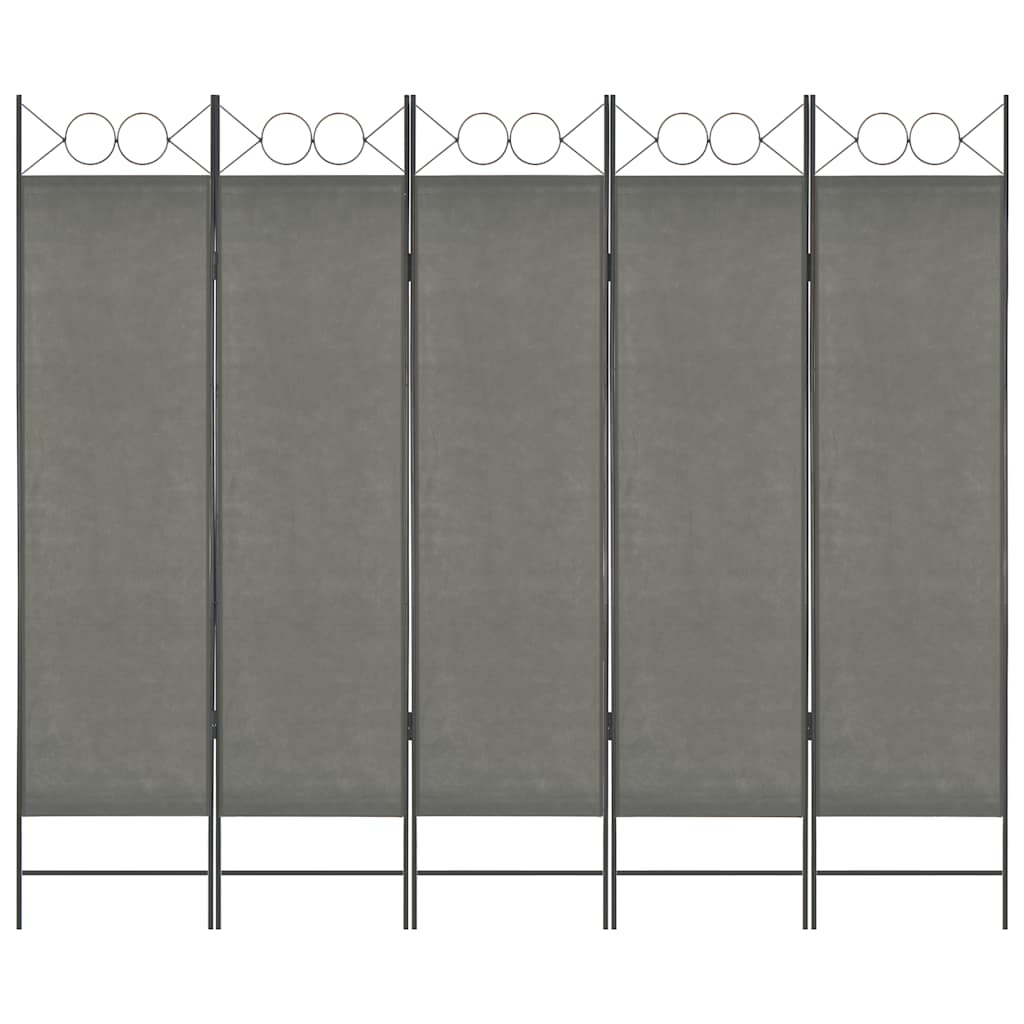 5-Panel Room Divider Anthracite 200x180 cm