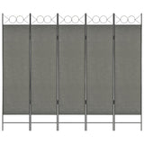 5-Panel Room Divider Anthracite 200x180 cm