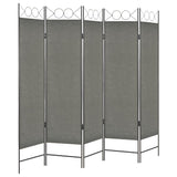 5-Panel Room Divider Anthracite 200x180 cm - Side View