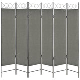 6-Panel Room Divider Anthracite 240x180 cm - Front View