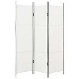 3-Panel Room Divider White 150x180 cm - Front View