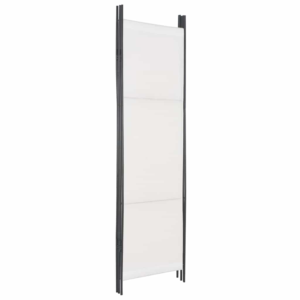 5-Panel Room Divider White 250x180 cm