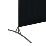 1 Panel Room Divider Black 175x180 cm - Side View