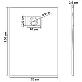 Shower Base Tray SMC White 100x70 cm