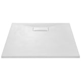 Shower Base Tray SMC White 100x80 cm - Side View