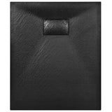 Shower Base Tray SMC Black 90x70 cm - Top-Down View