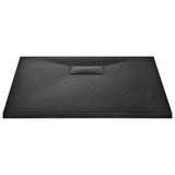 Shower Base Tray SMC Black 90x80 cm - Side View