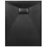 Shower Base Tray SMC Black 100x70 cm - Top-Down View