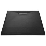 Shower Base Tray SMC Black 100x80 cm - Side View