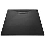 Shower Base Tray SMC Black 120x70 cm - Side View