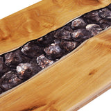 Coffee Table 100x50x40 cm Solid Teak Wood and Polyresin - Rear View
