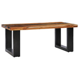Coffee Table 100x50x40 cm Solid Teak Wood and Polyresin - Extra Image