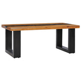 Coffee Table 100x50x40 cm Solid Teak Wood and Polyresin - Extra Image