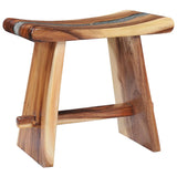Stool Solid Suar Wood and Polyresin - Front View