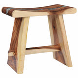 Stool Solid Suar Wood and Polyresin - Low Angle
