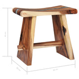 Stool Solid Suar Wood and Polyresin - Low Angle