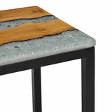 Nesting Tables 3 pcs Solid Teak Wood and Polyresin - Low Angle