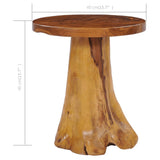 Coffee Table 40x40 cm Solid Teak Wood - Top-Down View