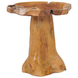 Coffee Table 40x40 cm Solid Teak Wood - Rear View